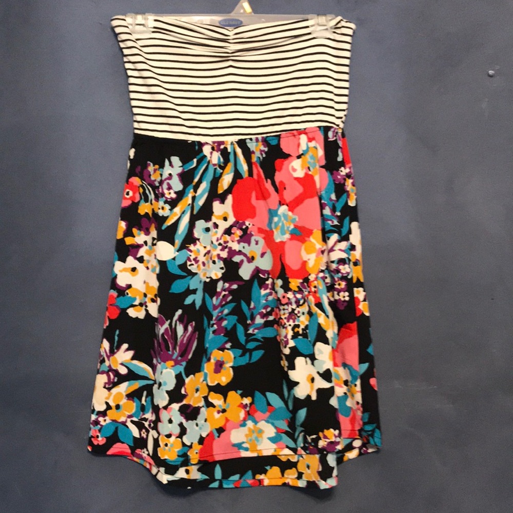 Strapless striped and colorful dress from Roxy